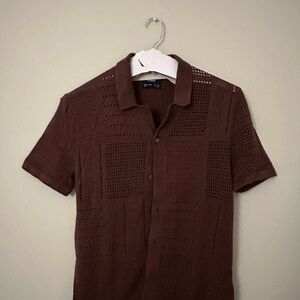 Abercrombie & Fitch Men's Brown Textured Shirt